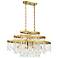 Savoy House Luna 17" Wide Warm Brass 10-Light Linear Chandelier