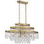 2_Savoy House Luna 17" Wide Warm Brass 10-Light Linear Chandelier more views