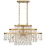 3_Savoy House Luna 17" Wide Warm Brass 10-Light Linear Chandelier more views