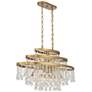 4_Savoy House Luna 17" Wide Warm Brass 10-Light Linear Chandelier more views