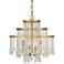 Savoy House Luna 20"W Warm Brass Crystal 4-Light Chandelier