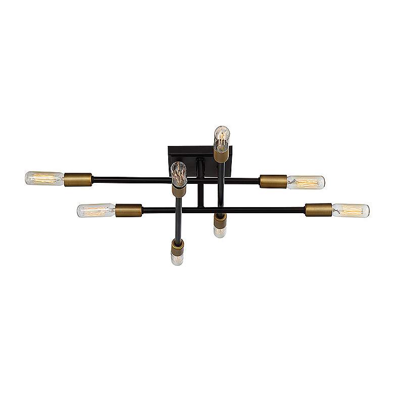 Image 1 Savoy House Lyrique 19.5" Wide Bronze with Brass Accents Ceiling Light