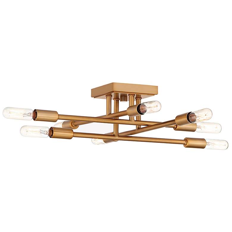 Image 3 Savoy House Lyrique 19.5" Wide Warm Brass 8-Light Ceiling Light more views