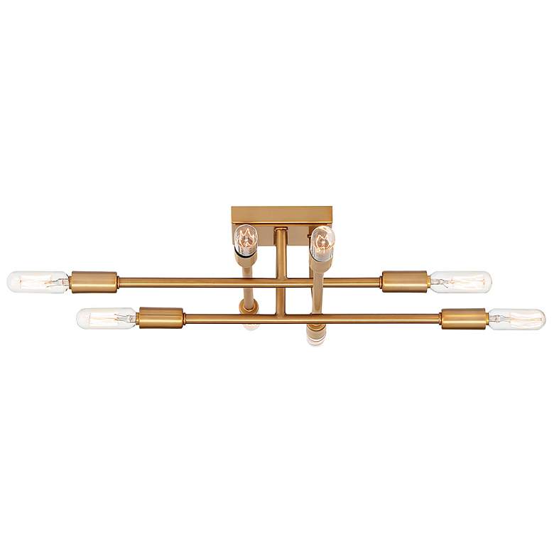 Image 5 Savoy House Lyrique 19.5" Wide Warm Brass 8-Light Ceiling Light more views