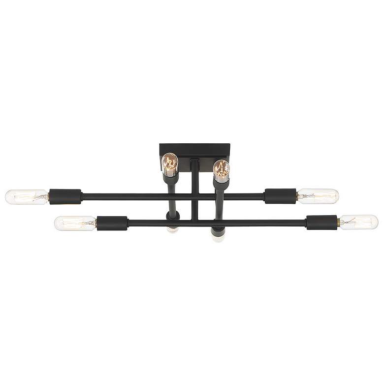 Image 5 Savoy House Lyrique 19 1/2" Wide Black 8-Light Ceiling Light more views