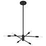 4_Savoy House Lyrique 21.75" Wide Matte Black 6-Light Chandelier more views