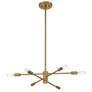 4_Savoy House Lyrique 21.75" Wide Warm Brass 6-Light Chandelier more views