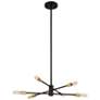 4_Savoy House Lyrique 21 3/4" Wide Bronze 6-Light Modern Chandelier more views