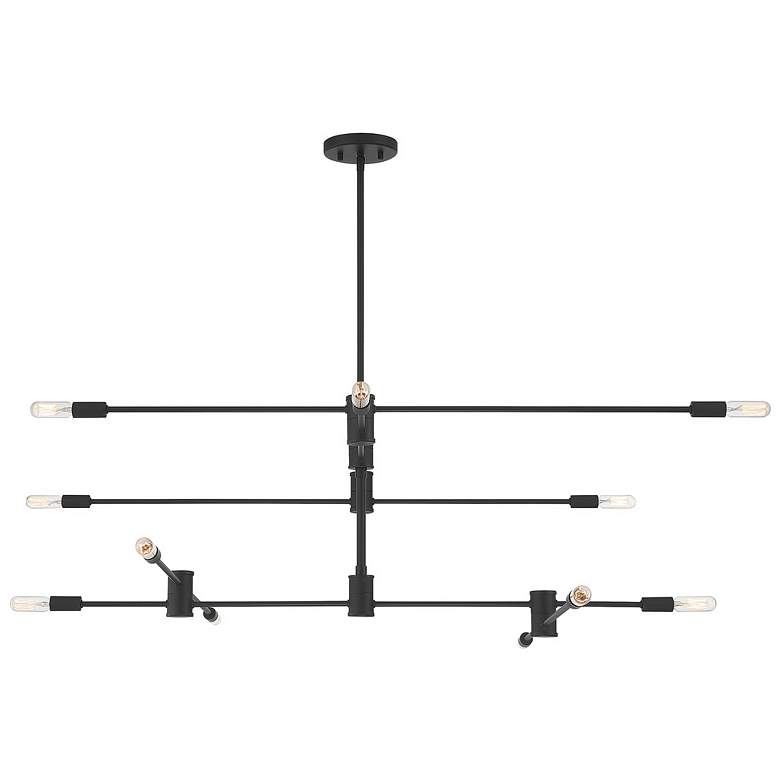 Image 5 Savoy House Lyrique 54.25" Wide Matte Black 12-Light Chandelier more views