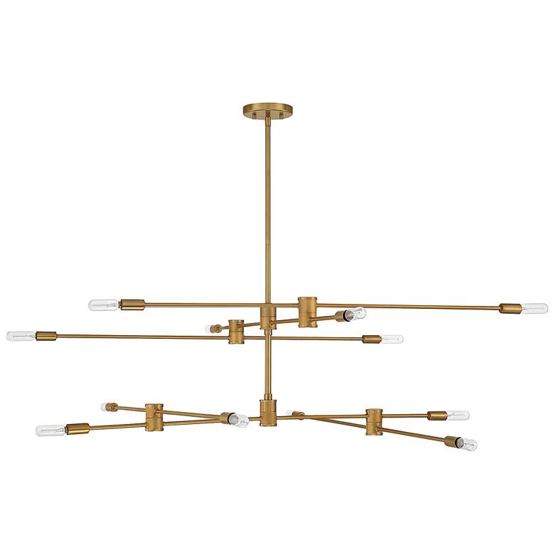 Image 1 Savoy House Lyrique 54.25" Wide Warm Brass 12-Light Chandelier