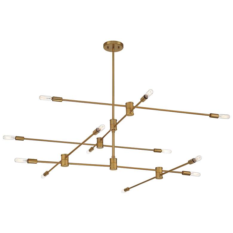 Image 4 Savoy House Lyrique 54.25" Wide Warm Brass 12-Light Chandelier more views