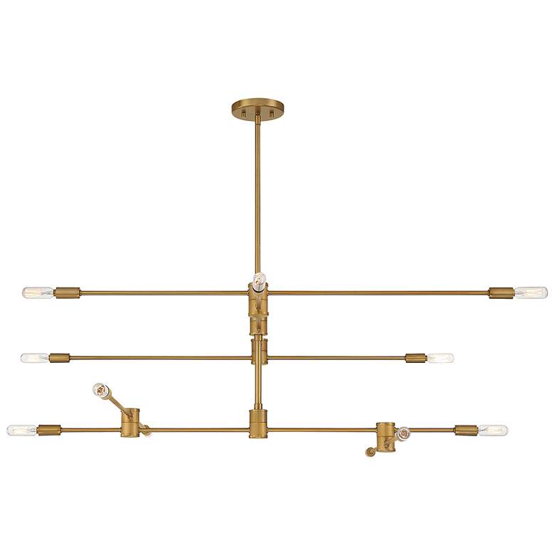 Image 5 Savoy House Lyrique 54.25" Wide Warm Brass 12-Light Chandelier more views