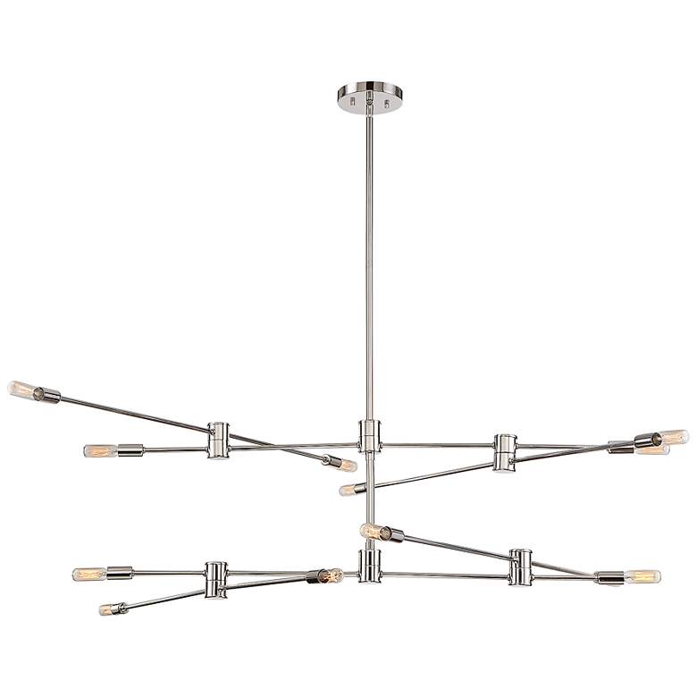 Image 1 Savoy House Lyrique 54 1/4" Wide Polished Nickel Chandelier