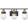 1_Savoy House Macauley 24" Wide Vintage Black with Warm Brass Bath Light