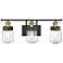 Savoy House Macauley 24" Wide Vintage Black with Warm Brass Bath Light