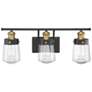 2_Savoy House Macauley 24" Wide Vintage Black with Warm Brass Bath Light more views