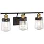 3_Savoy House Macauley 24" Wide Vintage Black with Warm Brass Bath Light more views
