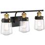 4_Savoy House Macauley 24" Wide Vintage Black with Warm Brass Bath Light more views
