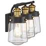 5_Savoy House Macauley 24" Wide Vintage Black with Warm Brass Bath Light more views