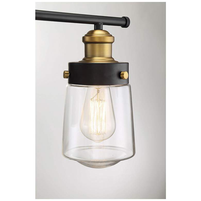 Image 6 Savoy House Macauley 24" Wide Vintage Black with Warm Brass Bath Light more views