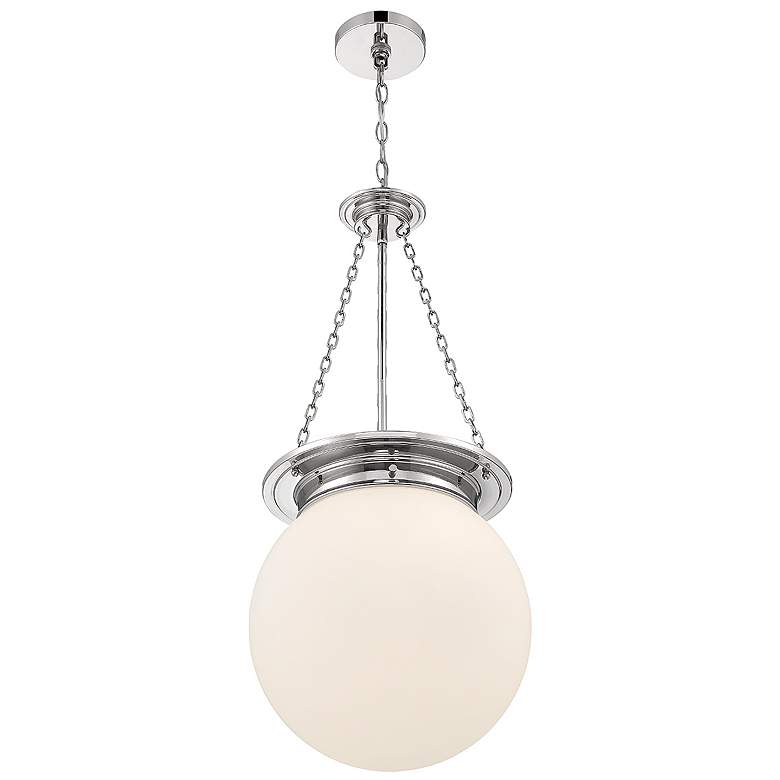 Image 4 Savoy House Manor 13 1/2" Wide Polished Nickel Pendant Light more views