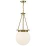 1_Savoy House Manor 13 1/2" Wide Warm Brass Orb Pendant Light