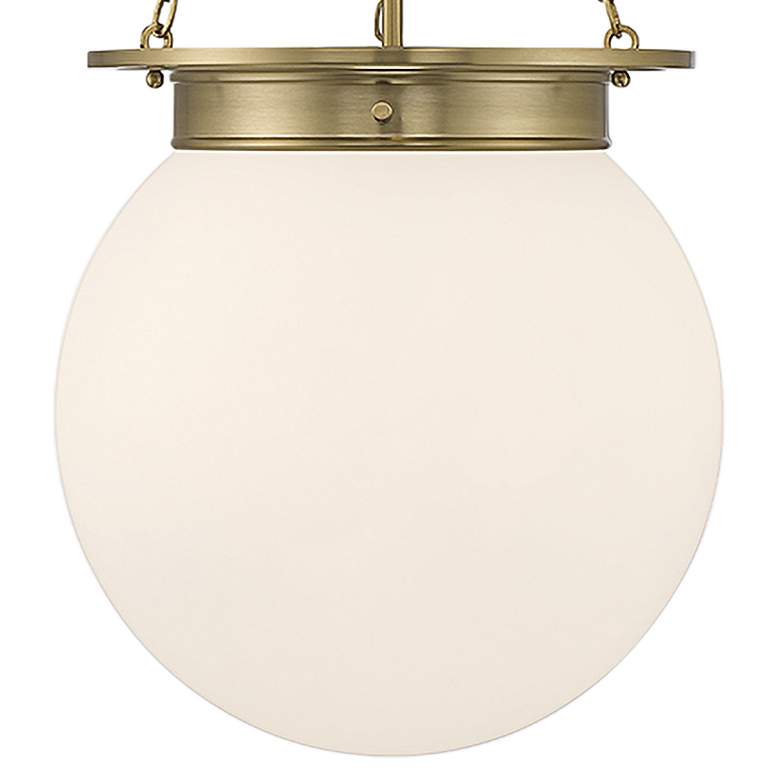 Image 2 Savoy House Manor 13 1/2" Wide Warm Brass Orb Pendant Light more views