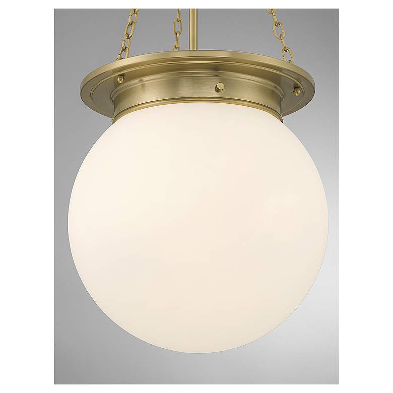 Image 3 Savoy House Manor 13 1/2" Wide Warm Brass Orb Pendant Light more views