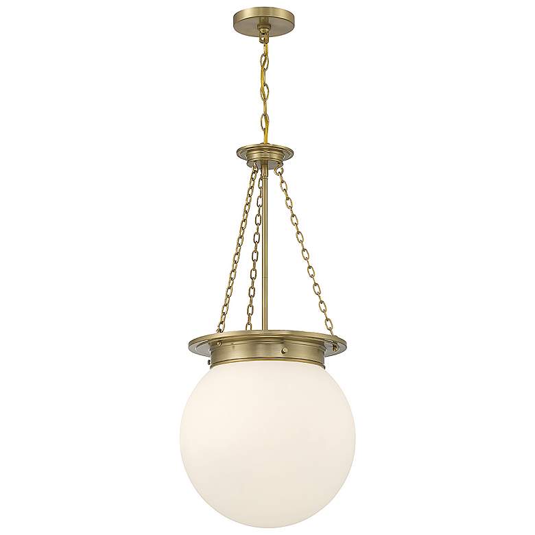 Image 4 Savoy House Manor 13 1/2" Wide Warm Brass Orb Pendant Light more views