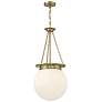 4_Savoy House Manor 13 1/2" Wide Warm Brass Orb Pendant Light more views