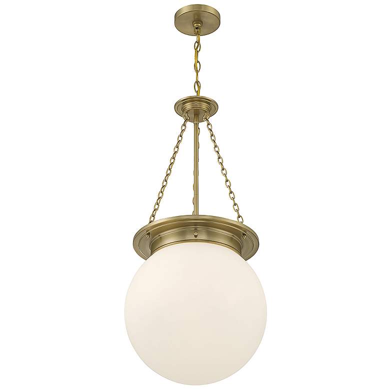 Image 5 Savoy House Manor 13 1/2" Wide Warm Brass Orb Pendant Light more views