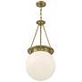5_Savoy House Manor 13 1/2" Wide Warm Brass Orb Pendant Light more views