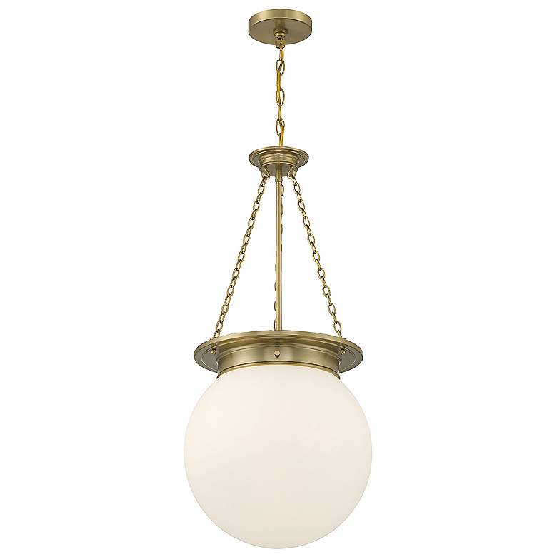 Image 6 Savoy House Manor 13 1/2" Wide Warm Brass Orb Pendant Light more views