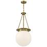 6_Savoy House Manor 13 1/2" Wide Warm Brass Orb Pendant Light more views