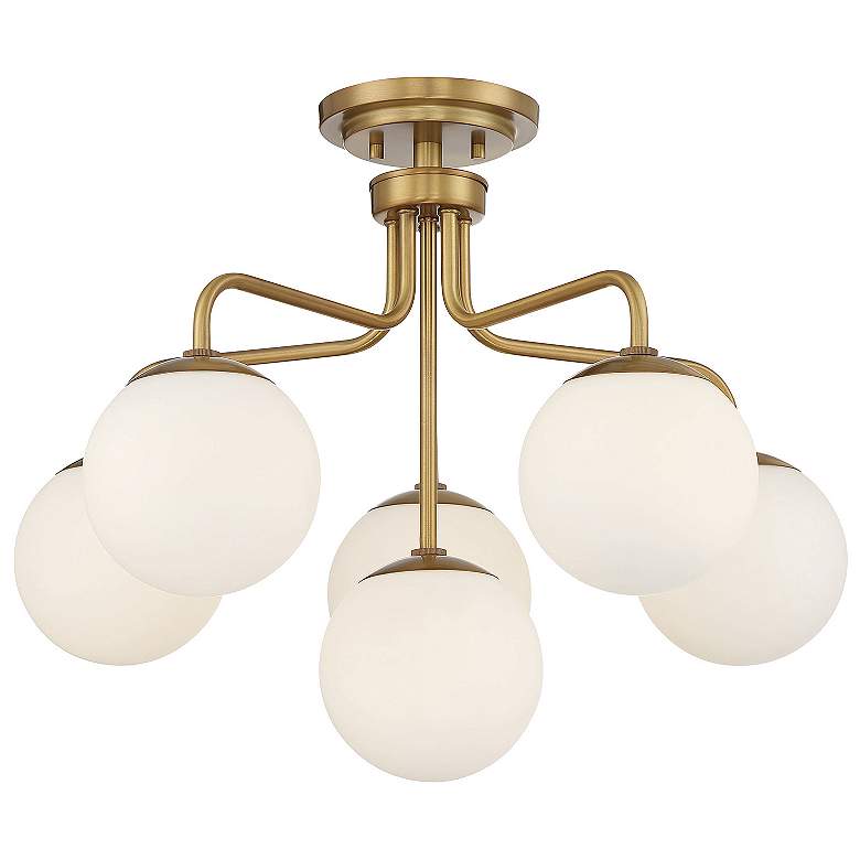 Image 3 Savoy House Marco 24" Wide Warm Brass 6-Light Ceiling Light more views