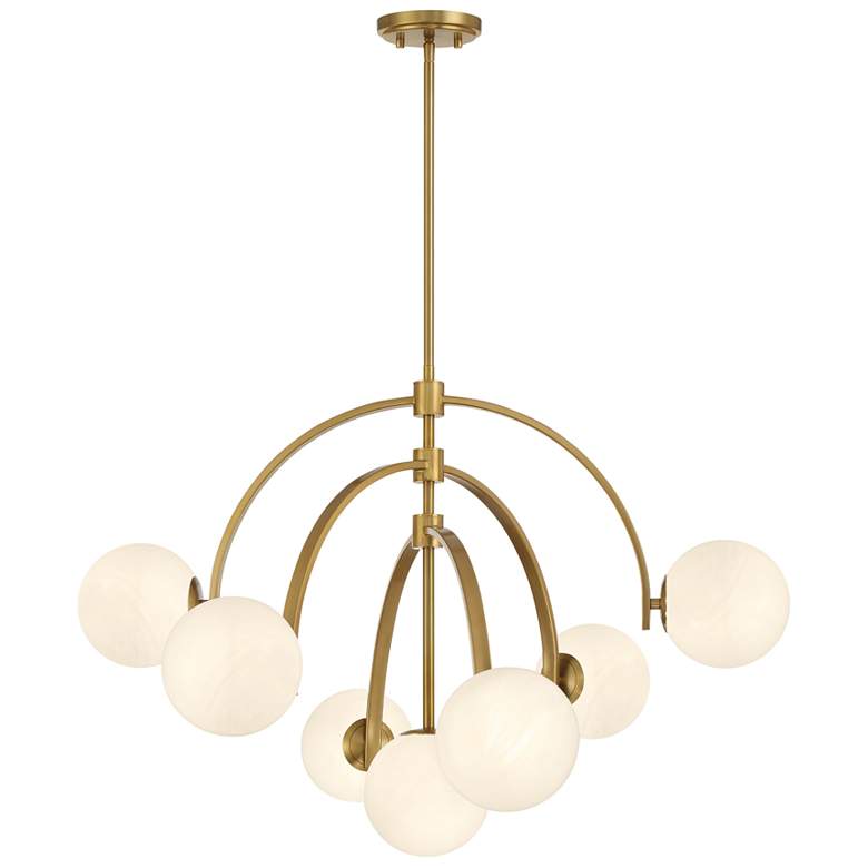 Image 1 Savoy House Marias 32" Wide Warm Brass 7-Light Chandelier