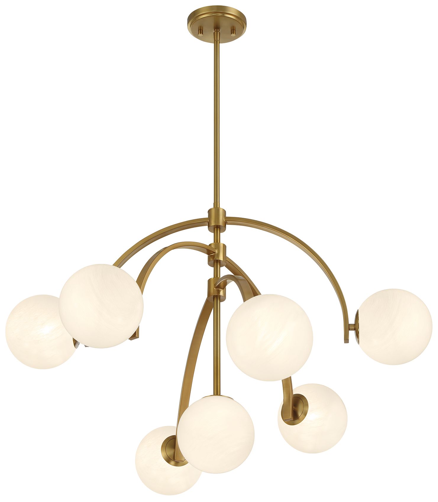 Image 4 Savoy House Marias 32" Wide Warm Brass 7-Light Chandelier more views