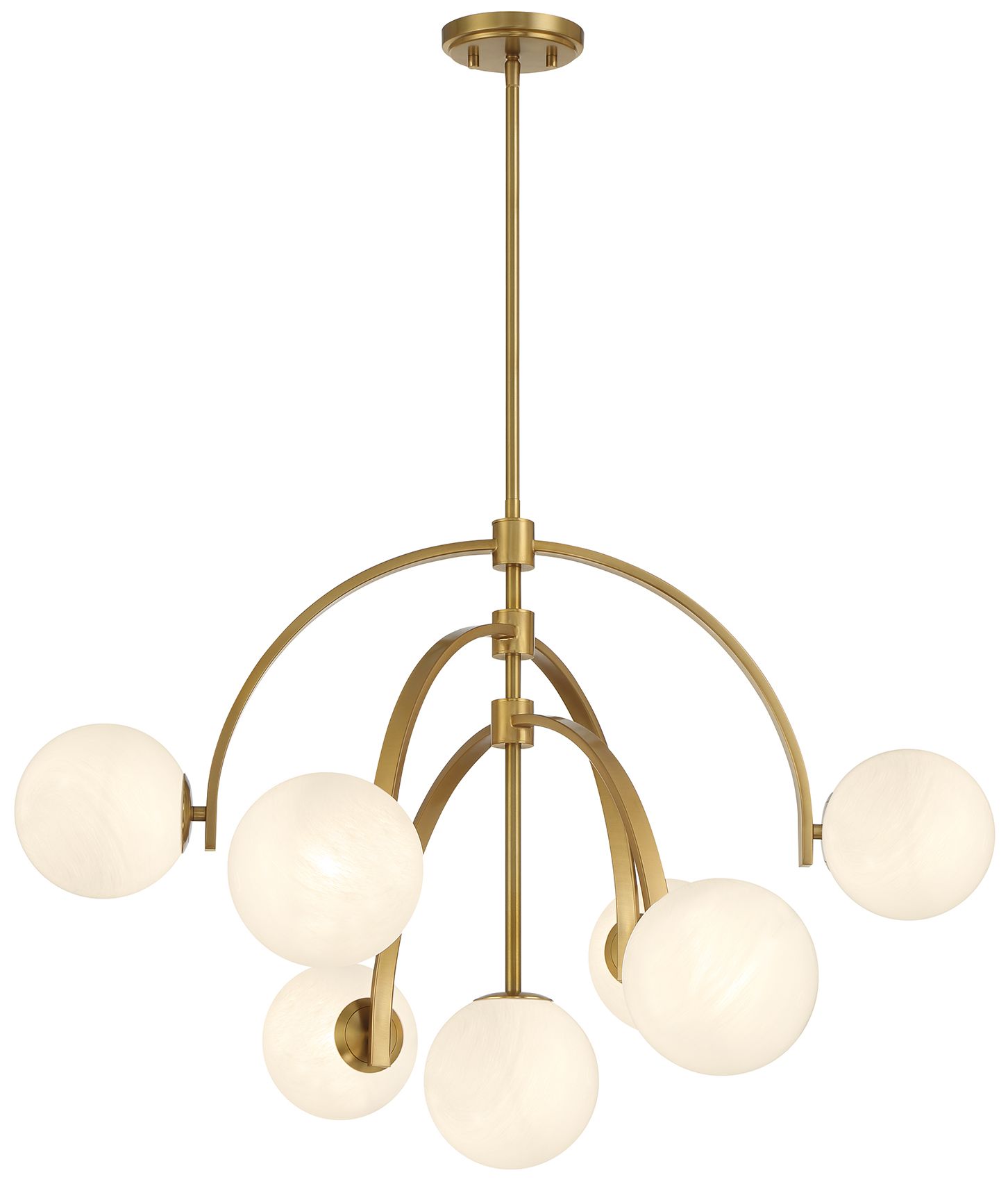 Image 5 Savoy House Marias 32" Wide Warm Brass 7-Light Chandelier more views