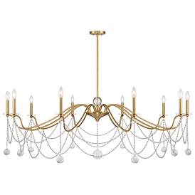 Image1 of Savoy House Mariposa 60" Wide Warm Brass 10-Light Chandelier