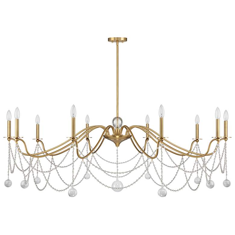 Image 2 Savoy House Mariposa 60" Wide Warm Brass 10-Light Chandelier more views