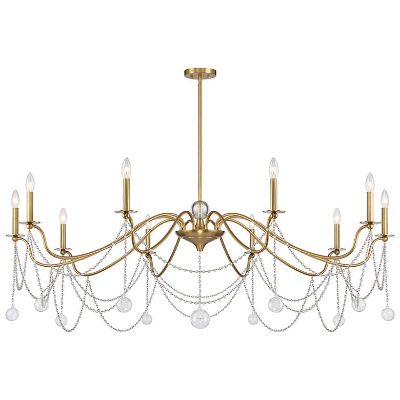 Image 3 Savoy House Mariposa 60" Wide Warm Brass 10-Light Chandelier more views