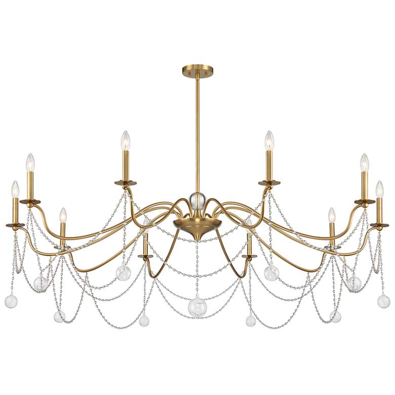 Image 4 Savoy House Mariposa 60" Wide Warm Brass 10-Light Chandelier more views