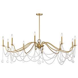 Image5 of Savoy House Mariposa 60" Wide Warm Brass 10-Light Chandelier more views