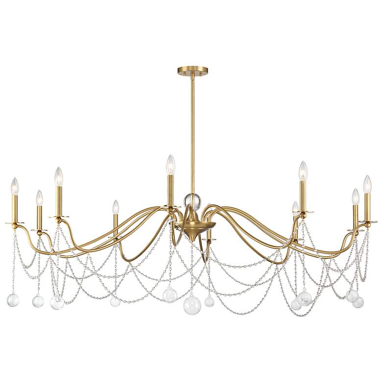 Image 5 Savoy House Mariposa 60" Wide Warm Brass 10-Light Chandelier more views