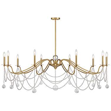 Savoy House Mariposa 60" Wide Warm Brass 10-Light Chandelier