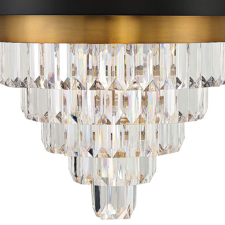 Image 2 Savoy House Marquise 24" Matte Black with Warm Brass Accents Chandelie more views