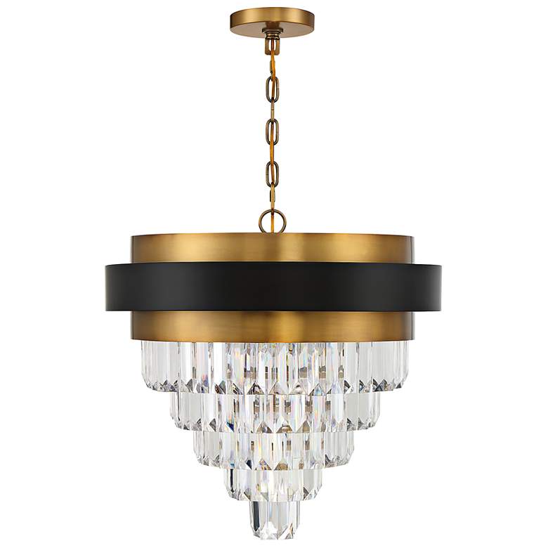 Image 3 Savoy House Marquise 24" Matte Black with Warm Brass Accents Chandelie more views