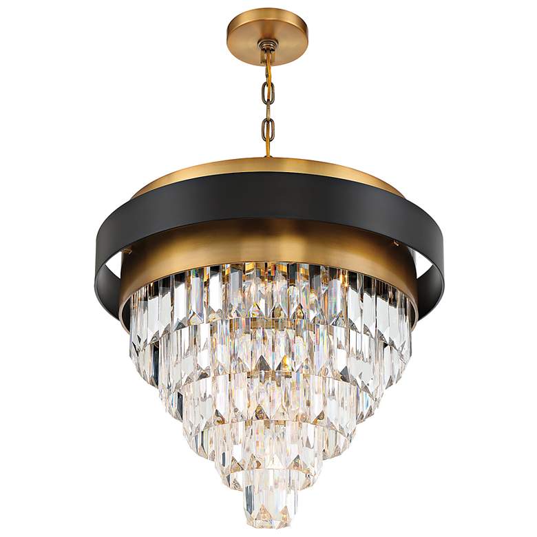 Image 5 Savoy House Marquise 24" Matte Black with Warm Brass Accents Chandelie more views