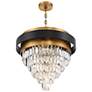 5_Savoy House Marquise 24" Matte Black with Warm Brass Accents Chandelie more views