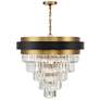 1_Savoy House Marquise 30"W Black and Warm Brass Chandelier